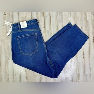 NWT Talbots Navy Blue Jegging Crop High Waist Jeans With Pockets 16W Curvy